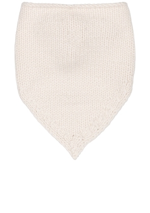 Helsa Kelcey Hand Knit Kerchief Scarf in Oat - Beige. Size all.