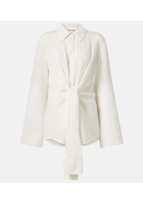 Rohe Knot-detail silk-blend shirt