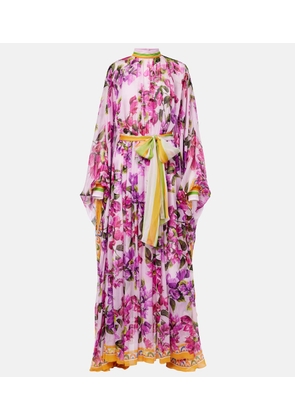 Dolce&Gabbana Belted floral silk kaftan