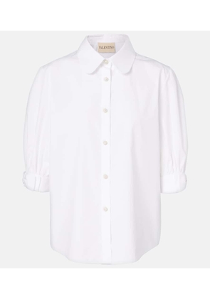 Valentino Bow-detail cotton poplin shirt