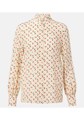 Valentino Cady Couture printed silk blouse