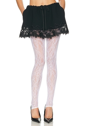 Helsa The Scrunchie Skort in Very Heavy Crepe in Black - Black. Size L (also in M, S, XL, XS, XXS).