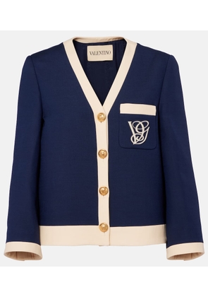 Valentino Embroidered wool and silk jacket