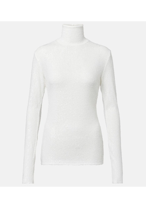 Norma Kamali Sequined turtleneck sweater