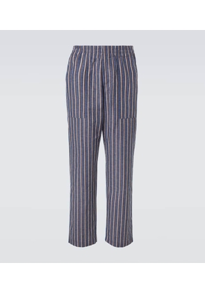 Bottega Veneta Striped cotton-blend wide-leg pants