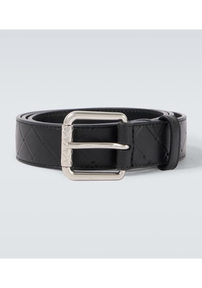 Bottega Veneta Intrecciato Stamp 35mm leather belt