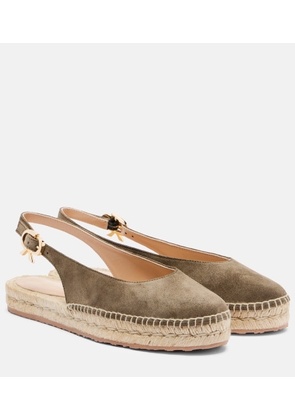 Gianvito Rossi Paz suede slingback espadrilles