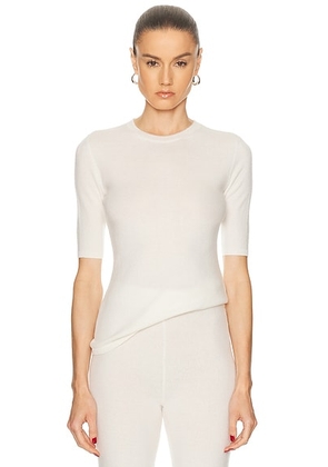 Gabriela Hearst Xanthe Top in Ivory - Ivory. Size L (also in XS, S, M).
