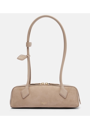 Alaia Le Teckel Small suede shoulder bag