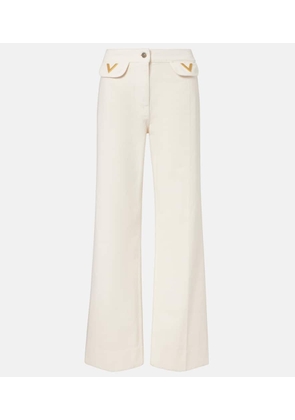 Valentino VGold mid-rise wide-leg jeans