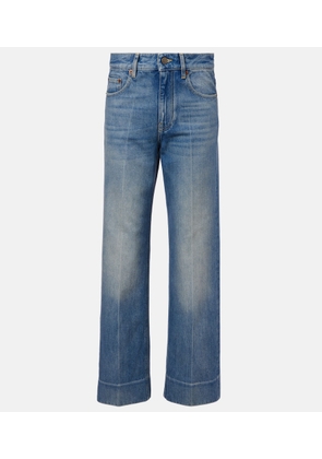 Valentino Faded wide-leg jeans
