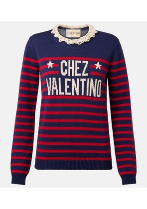 Valentino Chez Valentino striped cotton sweater