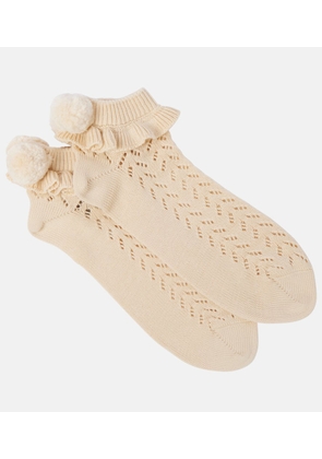 Valentino Pompom cotton socks