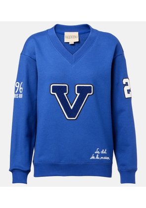 Valentino Embroidered cotton jersey sweatshirt