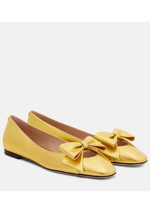 Valentino Garavani Bowow metallic leather ballet flats