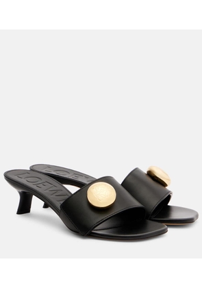 Loewe Pebble 45 leather mules