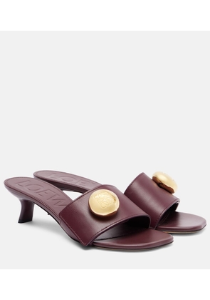 Loewe Anagram leather mules
