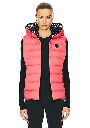 Moncler Aliterse Vest in Coral - Coral. Size 0/XS (also in 3/L).