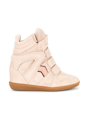 Isabel Marant Bekett Sneaker in Pale Pink & Peach - Pink. Size 36 (also in 37, 38, 39, 40, 41).