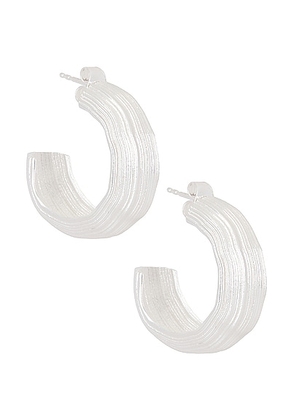 Louis Abel Abluvio Mid Hoop Earring in Sterling Silver - Metallic Silver. Size all.