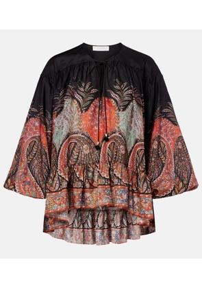 Zimmermann Rhiannon ruffled silk top
