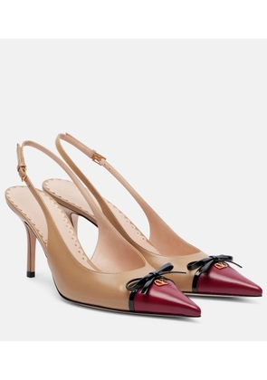 Valentino Garavani Bepointy 80 leather slingback pumps