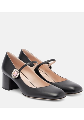 Valentino Garavani Daisy Jewel 55 leather Mary Jane pumps