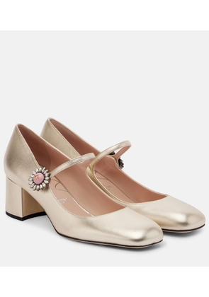 Valentino Garavani Daisy Jewel 55 leather Mary Jane pumps