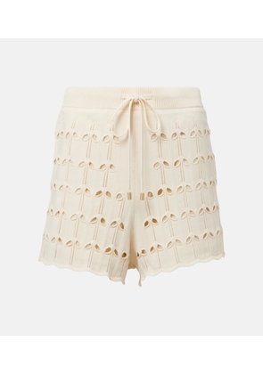 Zimmermann High-rise pointelle shorts