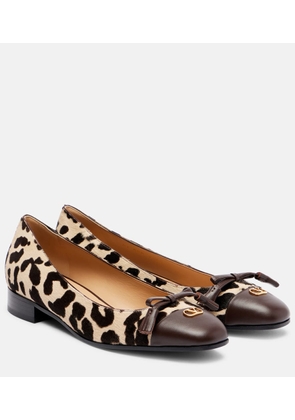 Valentino Garavani Valet Du Roi calf hair ballet flats