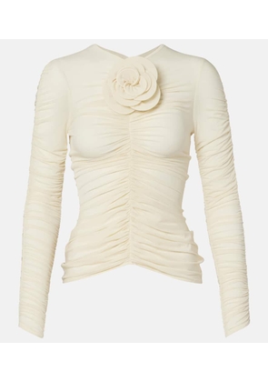 Magda Butrym Floral-applique ruched top