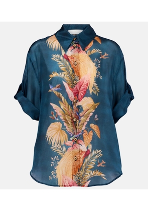 Zimmermann Ascension printed silk shirt