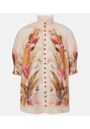 Zimmermann Ascension shirred floral blouse