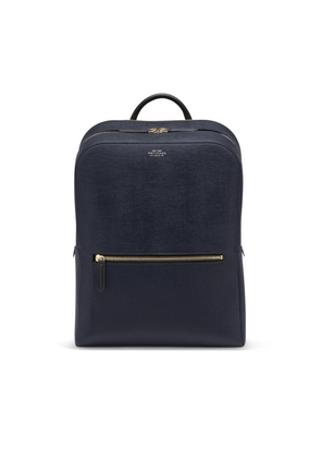 Smythson Zip Around Backpack In Panama In Navy