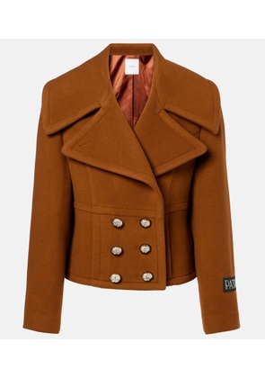 Patou Cropped wool-blend jacket