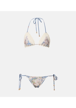 Zimmermann Cascadian crochet floral bikini