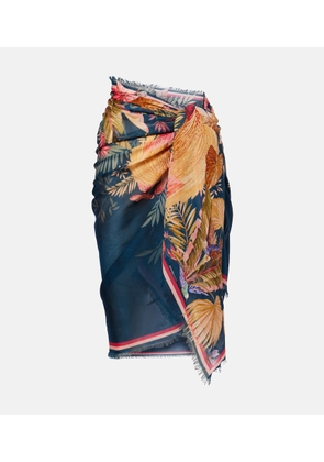 Zimmermann Printed cotton beach cover-up