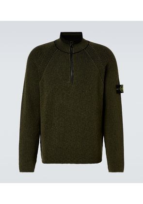 Stone Island Compass wool and cotton-blend sweater