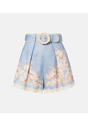 Zimmermann Cascadian floral linen shorts