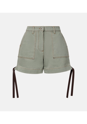 Loewe High-rise cotton cargo shorts