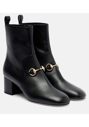 Gucci Horsebit leather ankle boots