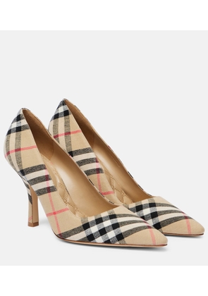Burberry Dame 90 Burberry Check canvas pumps