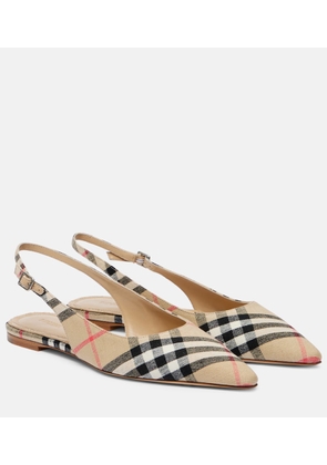 Burberry Birdie Burberry Check slingback flats