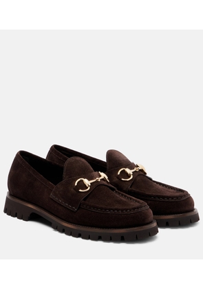 Gucci Sylke Horsebit suede loafers