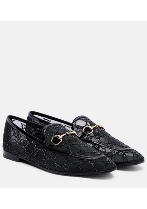 Gucci Gucci Jordaan GG Crystal loafers