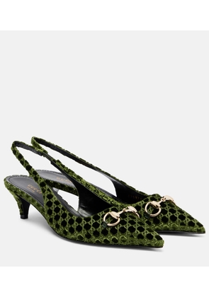 Gucci GG Horsebit Erin slingback pumps