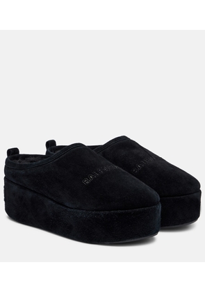 Balenciaga Alaska suede platform mules