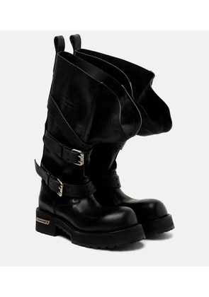 Balenciaga Venom leather combat boots