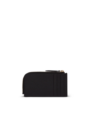 Smythson 4 Card Slot Coin Purse In Panama In Black