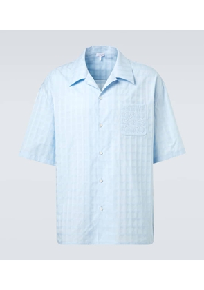 Loewe Jacquard logo cotton bowling shirt